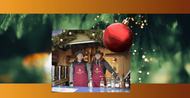 Familie Kuenz am Adventmarkt in Lienz